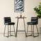 Industrial Modern Set of 3 Pub Table Set with 41"H Square Bar Table and Stools